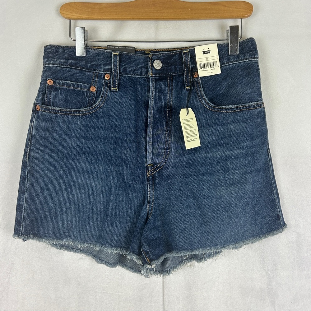Levi's Dark Blue Denim Jean Shorts